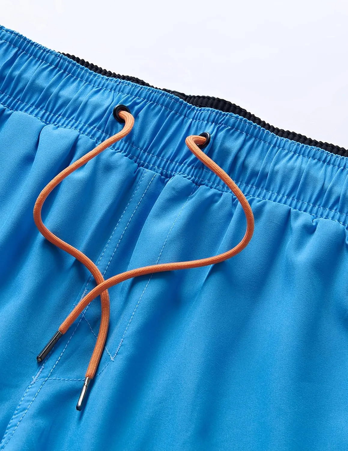 2 Pack: Men's 7" Swim Trunks with Compression Liner, Quick Dry Stretch Swimming Shorts Bathing Suits Swimwear