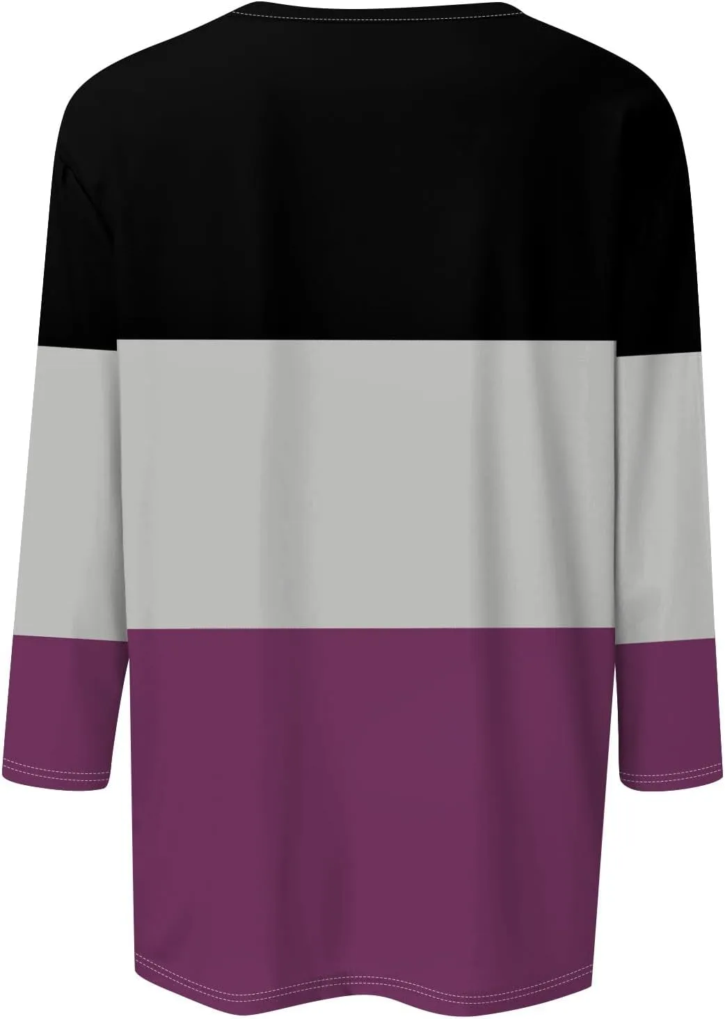 3/4 Length Sleeve Womens Tops,Basic Striped Tshirts Shirts Summer 2024 Gym Blouse Plus Size Athletic Tunic Top