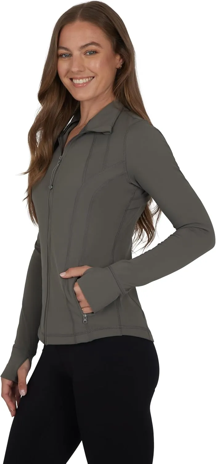 90 Degree By Reflex Women’s Lightweight, Full Zip Running Track Jacket