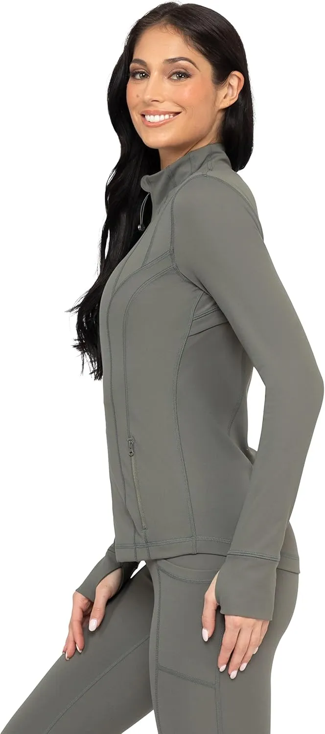 90 Degree By Reflex Women’s Lightweight, Full Zip Running Track Jacket