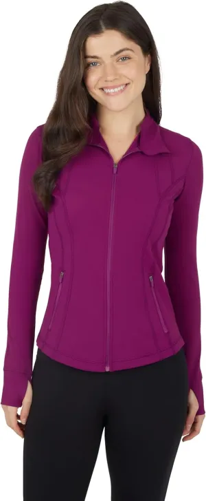 90 Degree By Reflex Women’s Lightweight, Full Zip Running Track Jacket