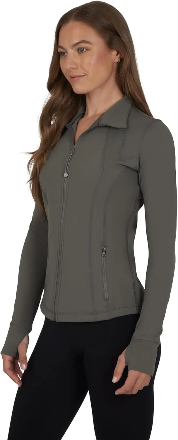 90 Degree By Reflex Women’s Lightweight, Full Zip Running Track Jacket