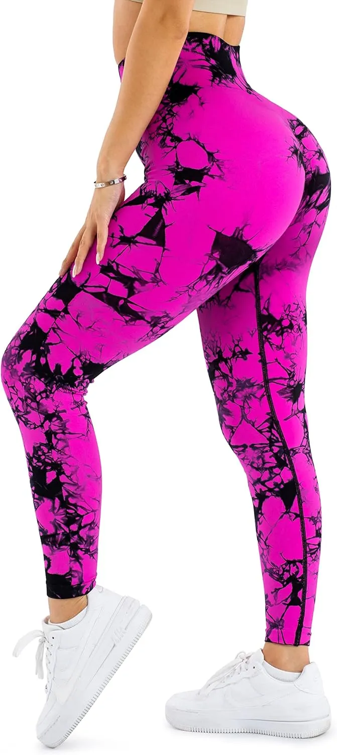 A AGROSTE Women Seamless Workout Leggings with Pockets Scrunch Butt Lifting Gym Leggings High Waisted Yoga Pants