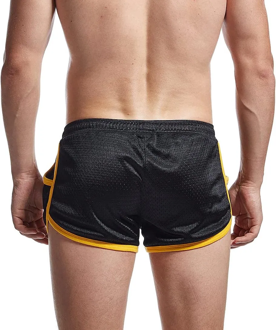 AIMPACT Mens Mesh 3 Inch Booty Shorts Sexy Side Split Athletic Workout Running Shorts