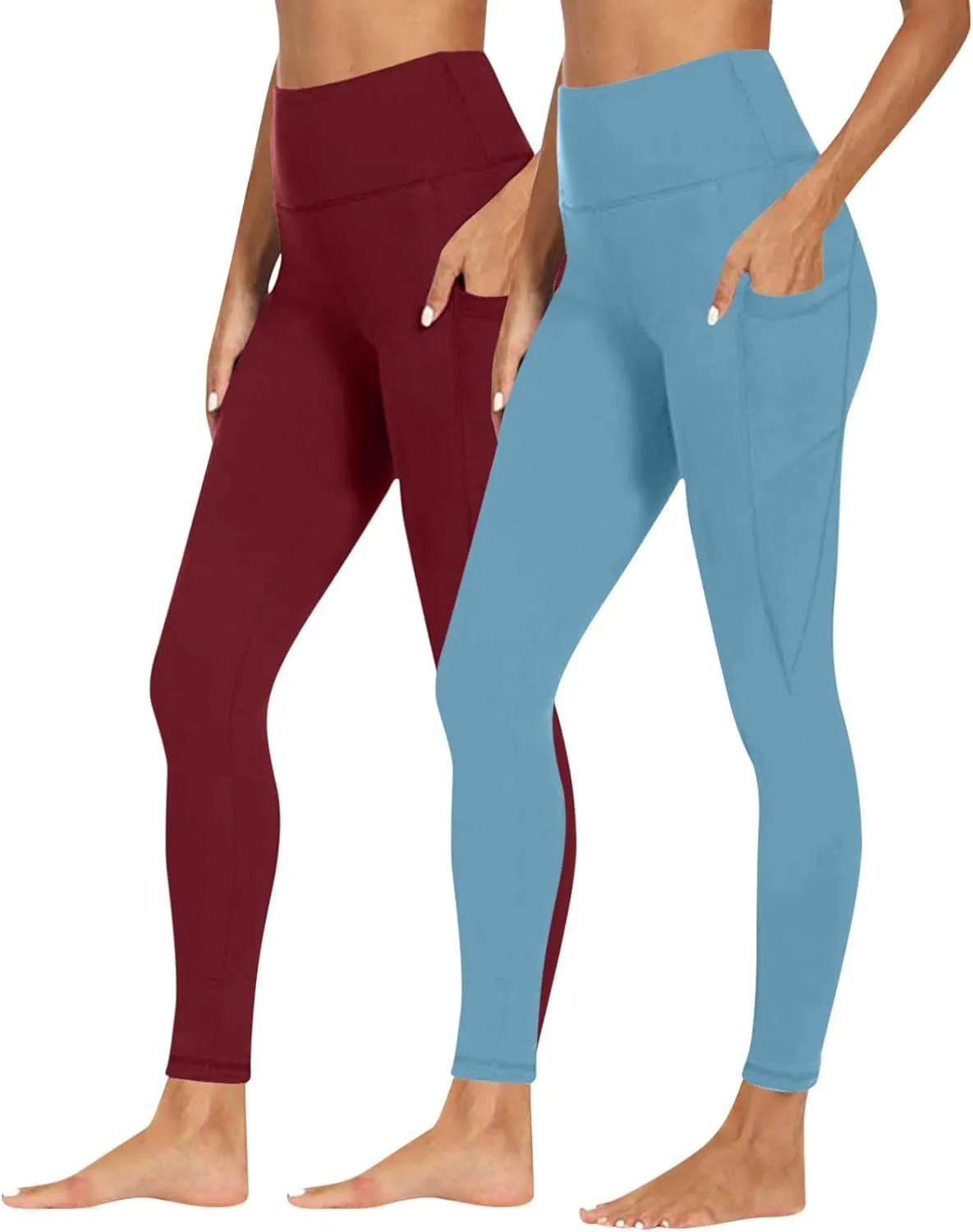 Ankle Leggings for Women, Legging Pack for Women,Athletic Leggings with Pockets,Yoga Pants Boot Cut Woman