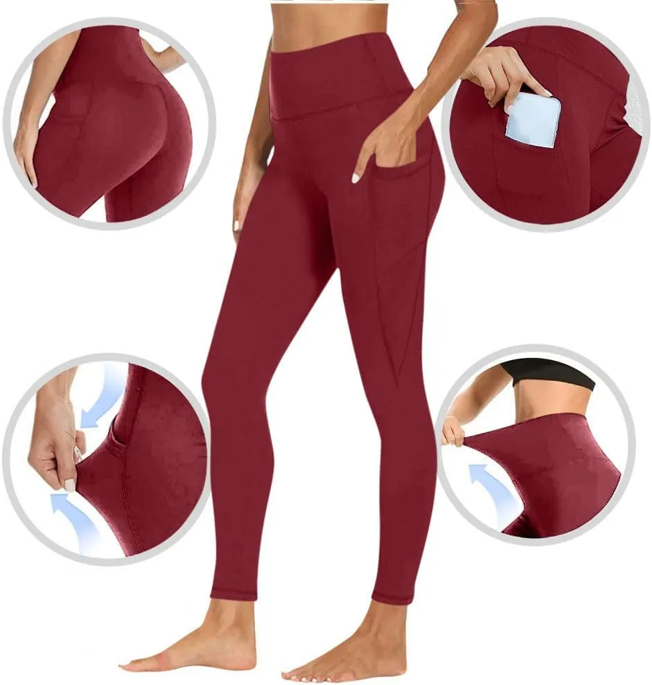Ankle Leggings for Women, Legging Pack for Women,Athletic Leggings with Pockets,Yoga Pants Boot Cut Woman