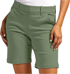 Athletic Shorts for Women High Waisted Chino Pants Straight Leg Short Pants Hiking Summer Shorts with Pockets 2025