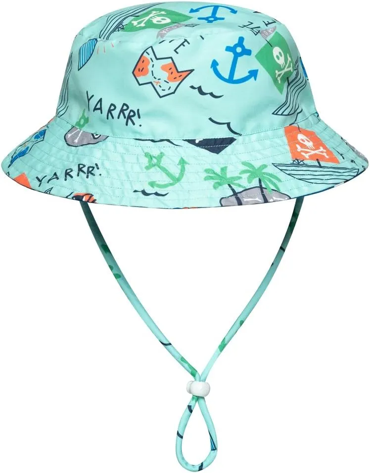 Baby-Boys Toddler Long Sleeved Rashguard Swim Bathing Suit and Sun Hat Set