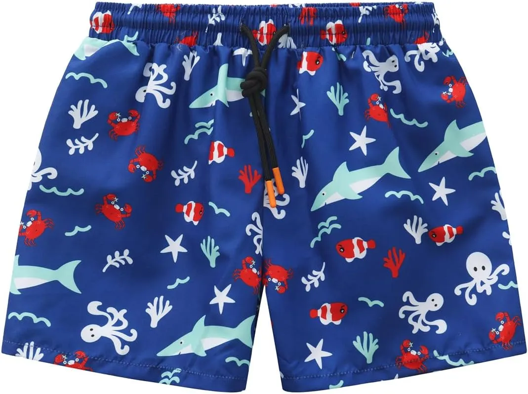 Baby-Boys Toddler Long Sleeved Rashguard Swim Bathing Suit and Sun Hat Set