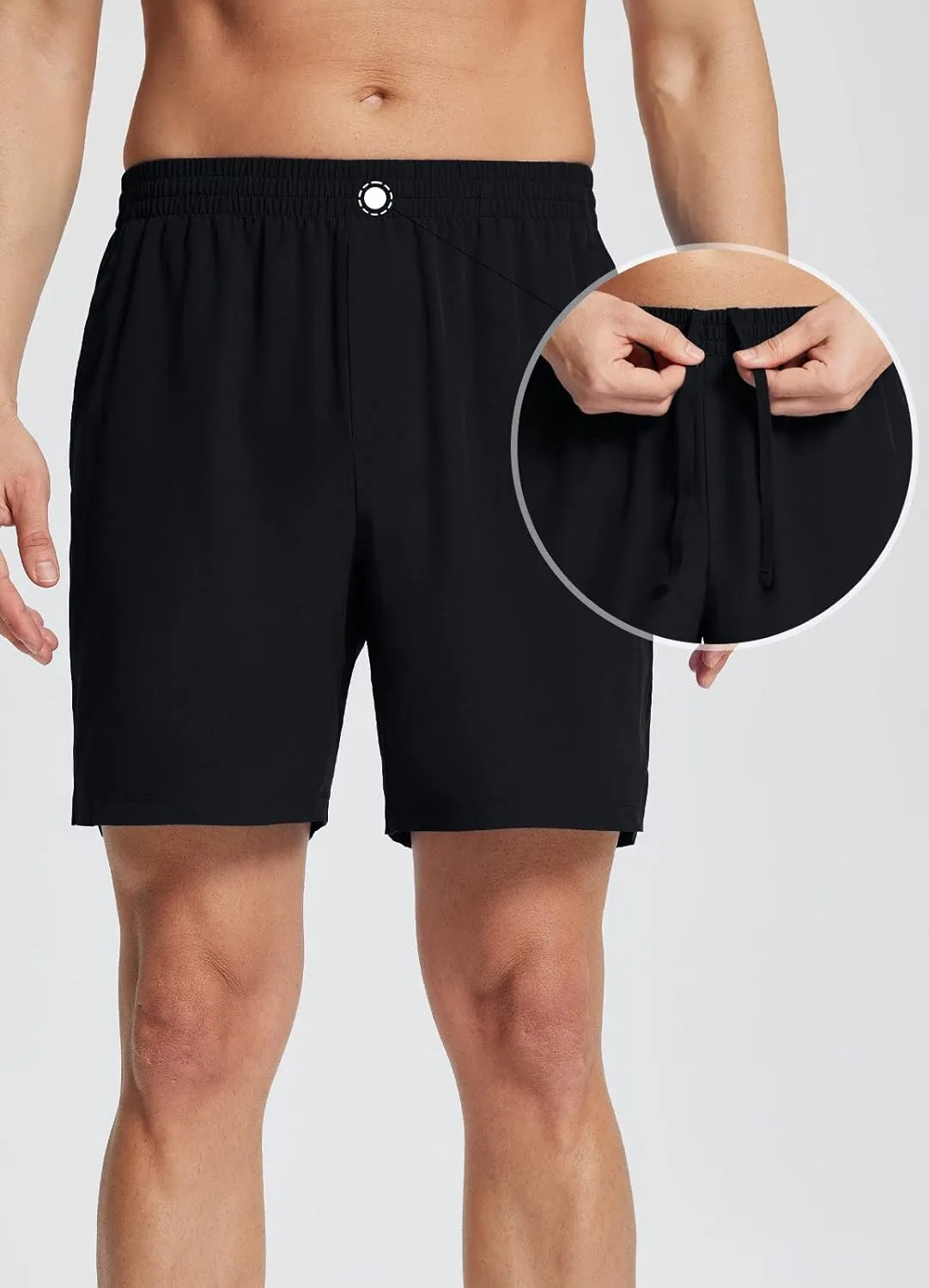 baleaf Men's 5'' Running Shorts Quick Dry Lightweight Unlined 2 Zipper Pockets Workout Gym