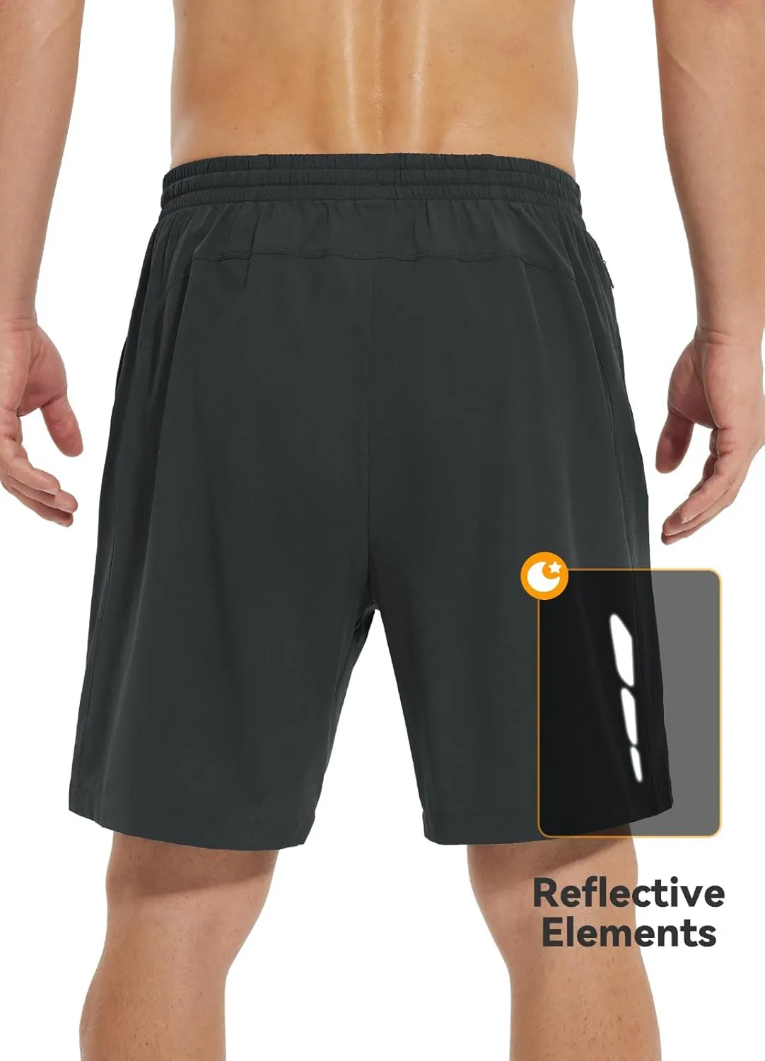 baleaf Men's 7" Running Shorts Quick Dry Workout Athletic Gym Shorts with Zipper Pockets