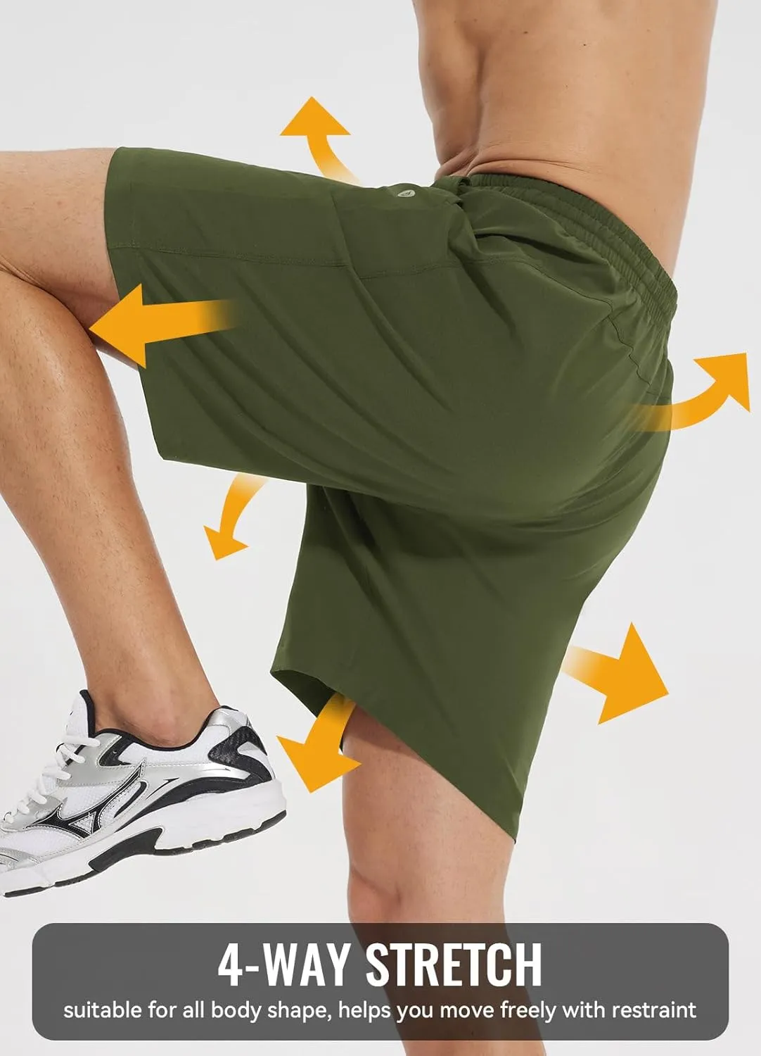 baleaf Men's 7" Running Shorts Quick Dry Workout Athletic Gym Shorts with Zipper Pockets