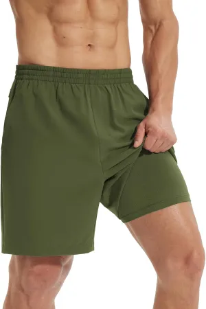 baleaf Men's 7" Running Shorts Quick Dry Workout Athletic Gym Shorts with Zipper Pockets