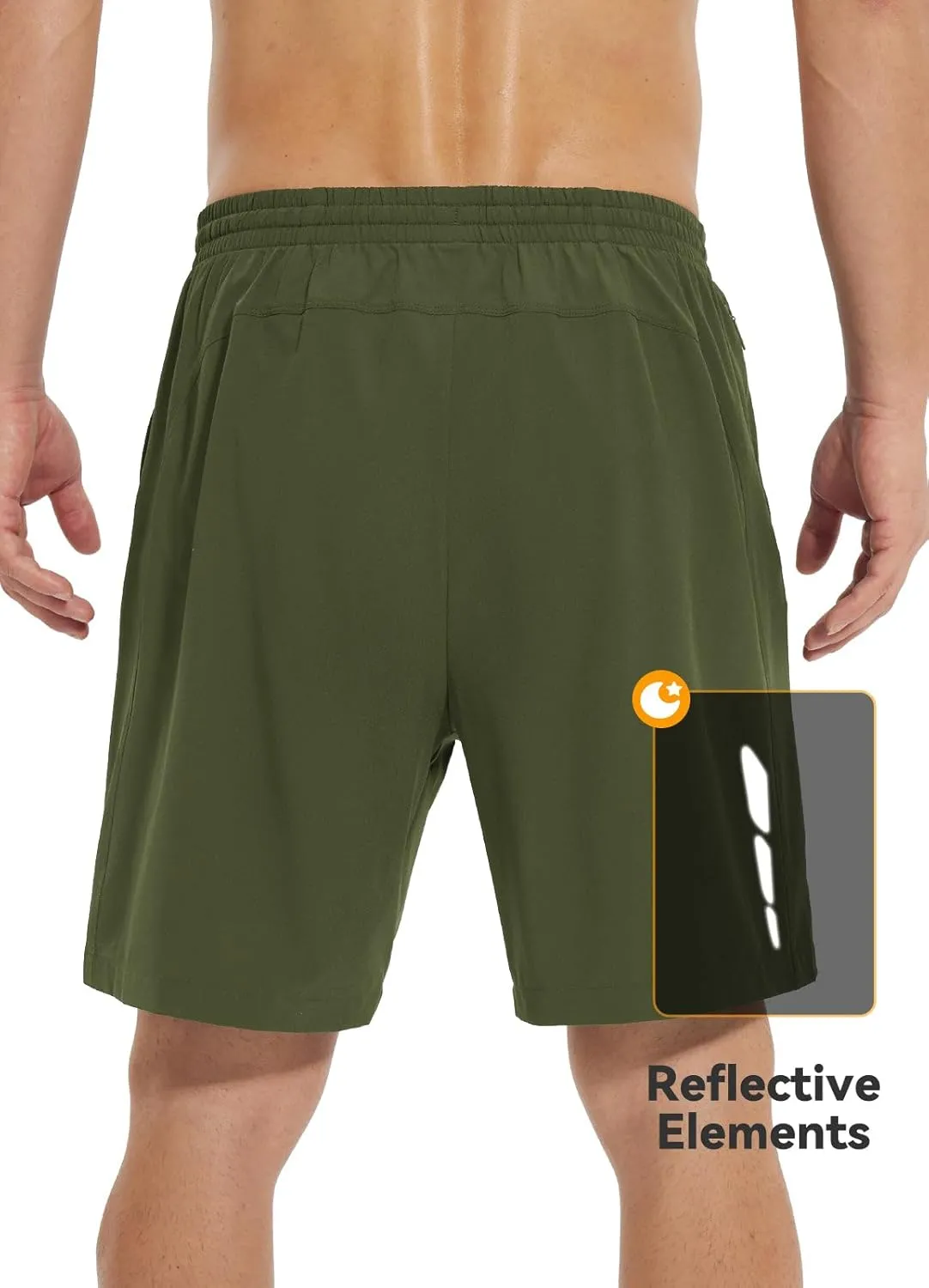 baleaf Men's 7" Running Shorts Quick Dry Workout Athletic Gym Shorts with Zipper Pockets