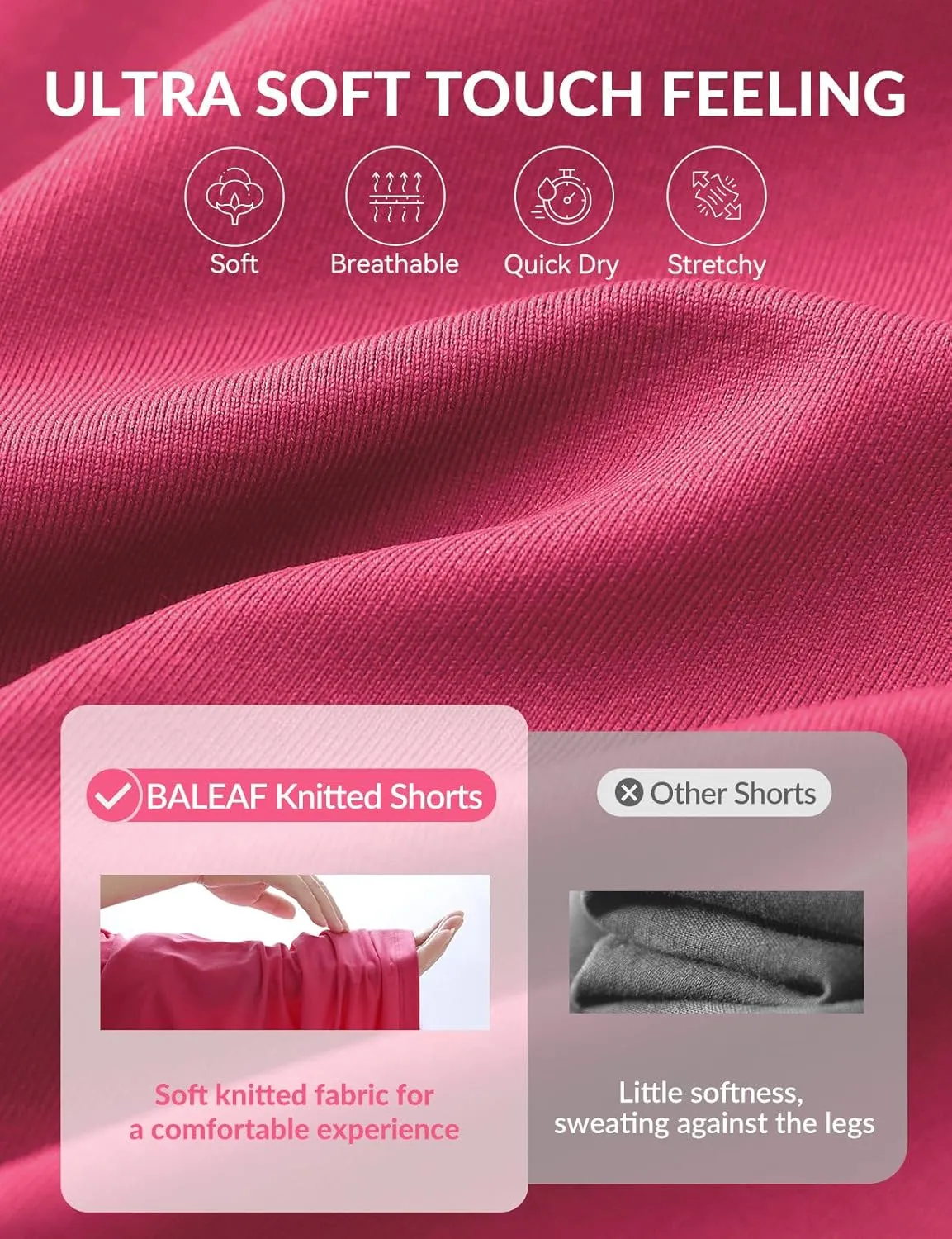baleaf Women's 3.5" Running Shorts Quick Dry with Zipper Pocket Liner Shorts Gym Workout