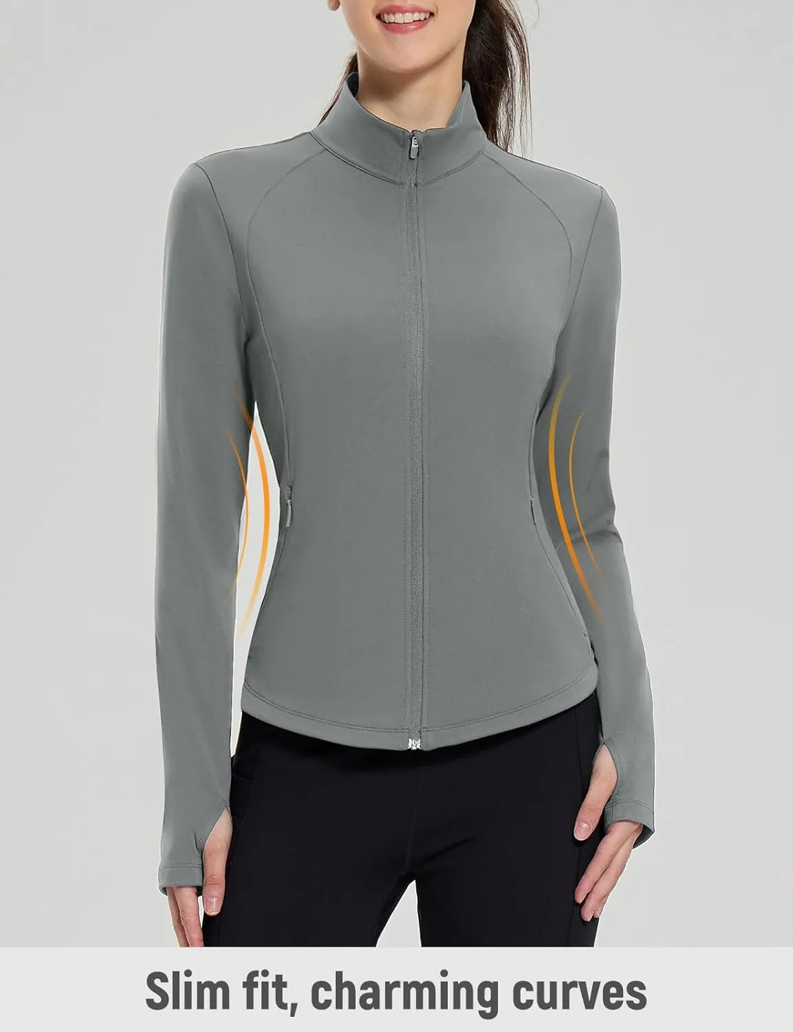 baleaf Women's Fleece Running Jacket Water Resistant Full Zip Winter Cold Weather Gear Thermal Cycling Workout Jackets