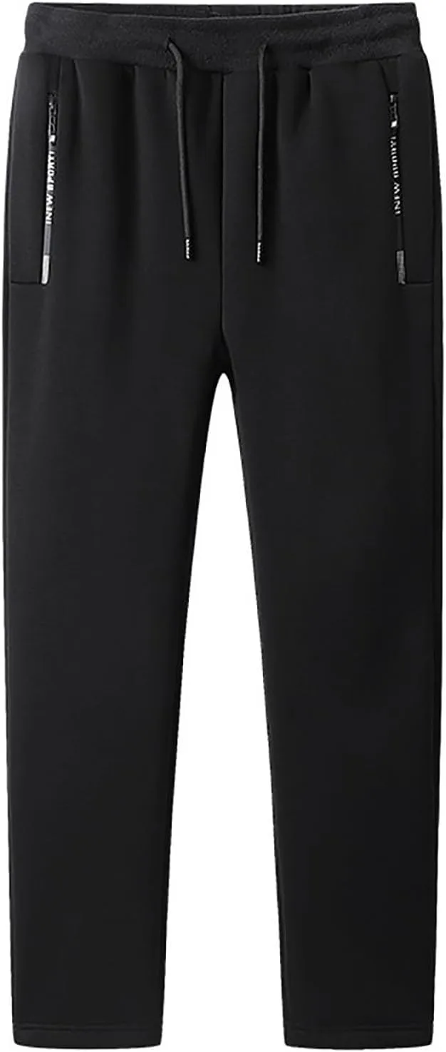 BIFUTON Fleece Lined Pants Men,Men's Thick Winter Pants Heavyweight Warm Sherpa Lined Athletic Jogger Sweatpants with Pockets