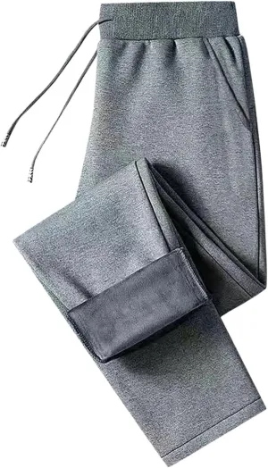 BIFUTON Fleece Lined Pants Men,Men's Warm Fleece Pants Sherpa Lined Sweatpants Winter Running Joggers Pants Hiking Trousers