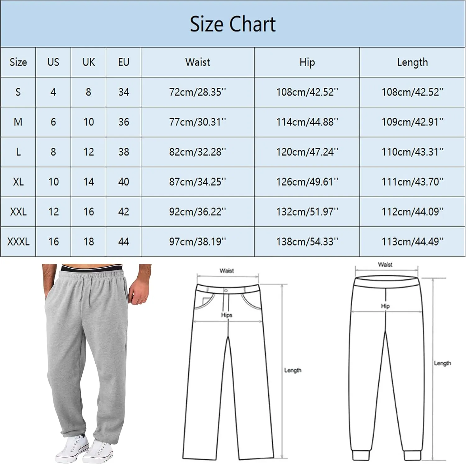 BIFUTON Mens Joggers with Pockets,Sweatpants for Men Big and Tall Fleece Lined Running Pants Drawstring Yoga Pants Trousers