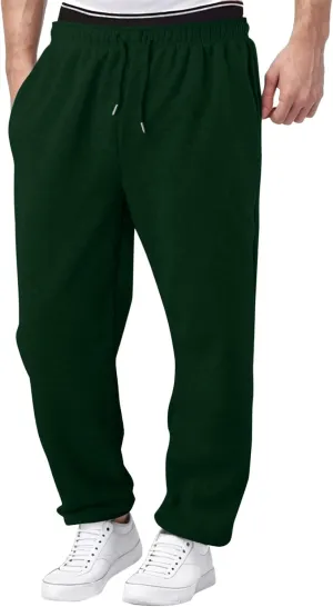 BIFUTON Mens Joggers with Pockets,Sweatpants for Men Big and Tall Fleece Lined Running Pants Drawstring Yoga Pants Trousers