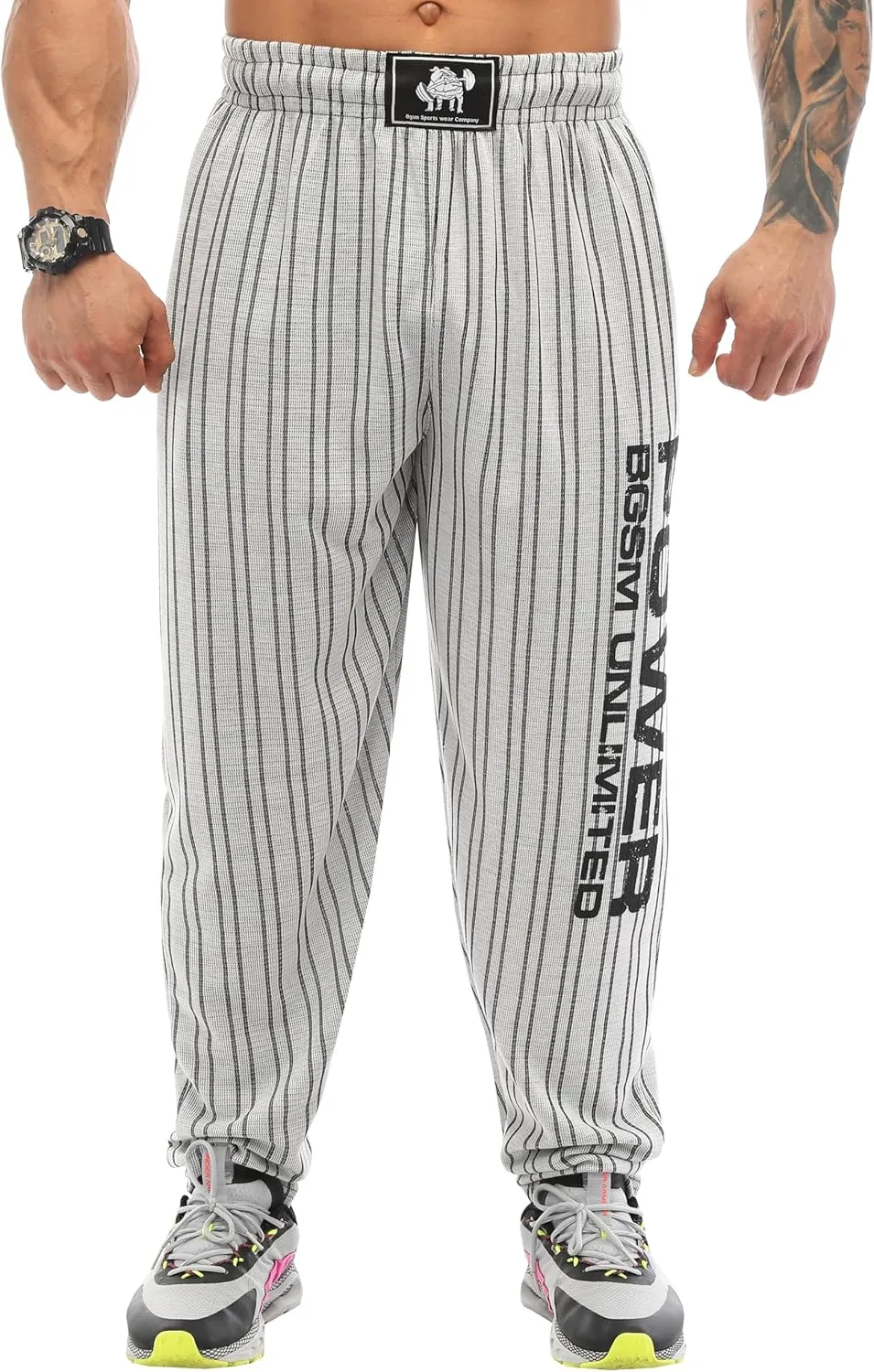 BIG SAM SPORTSWEAR COMPANY Men's Baggy Sweatpants with Pockets, Oldschool Loose Fit Gym Pants