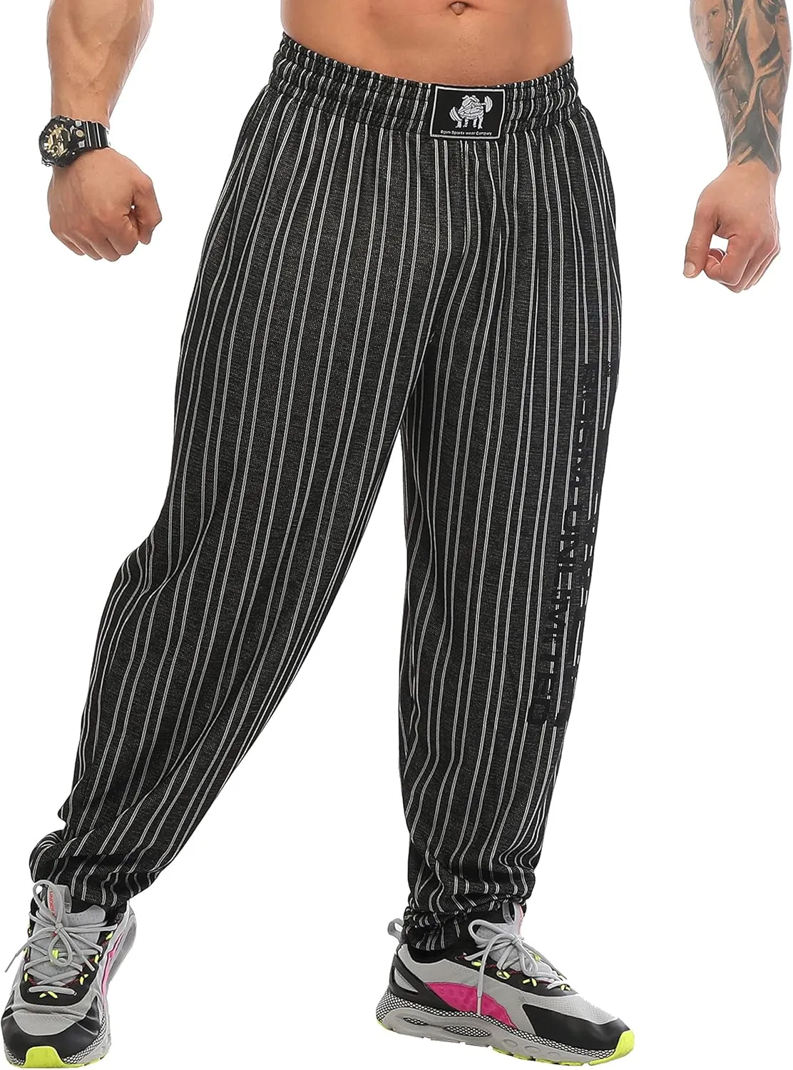 BIG SAM SPORTSWEAR COMPANY Men's Baggy Sweatpants with Pockets, Oldschool Loose Fit Gym Pants