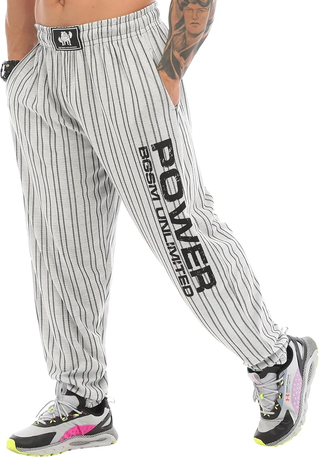BIG SAM SPORTSWEAR COMPANY Men's Baggy Sweatpants with Pockets, Oldschool Loose Fit Gym Pants