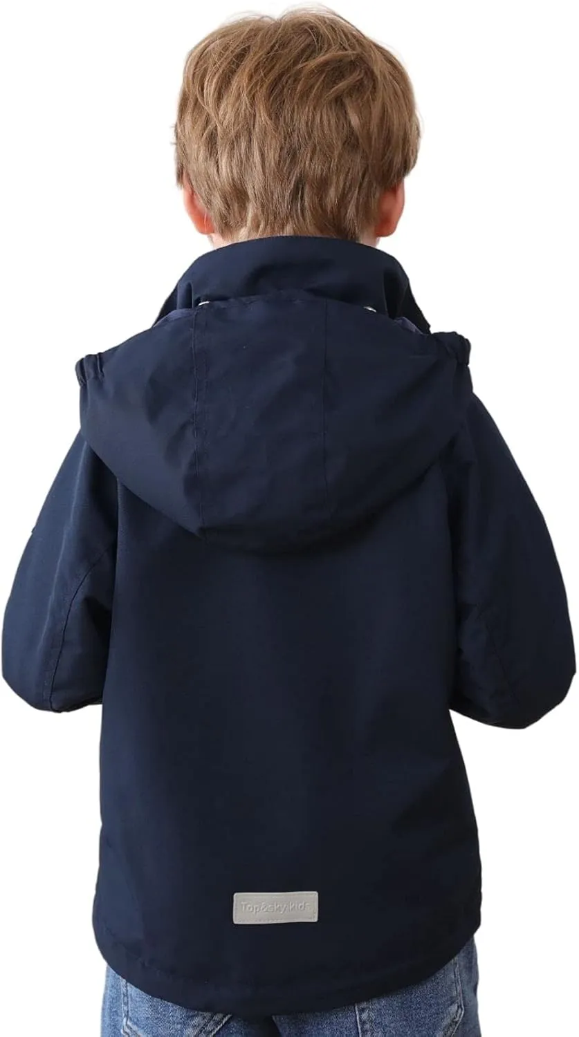 Boys Girls Waterproof Jackets, Windbreaker Rain Coats for children, Lightweight Windproof Outdoor Raincoat kids