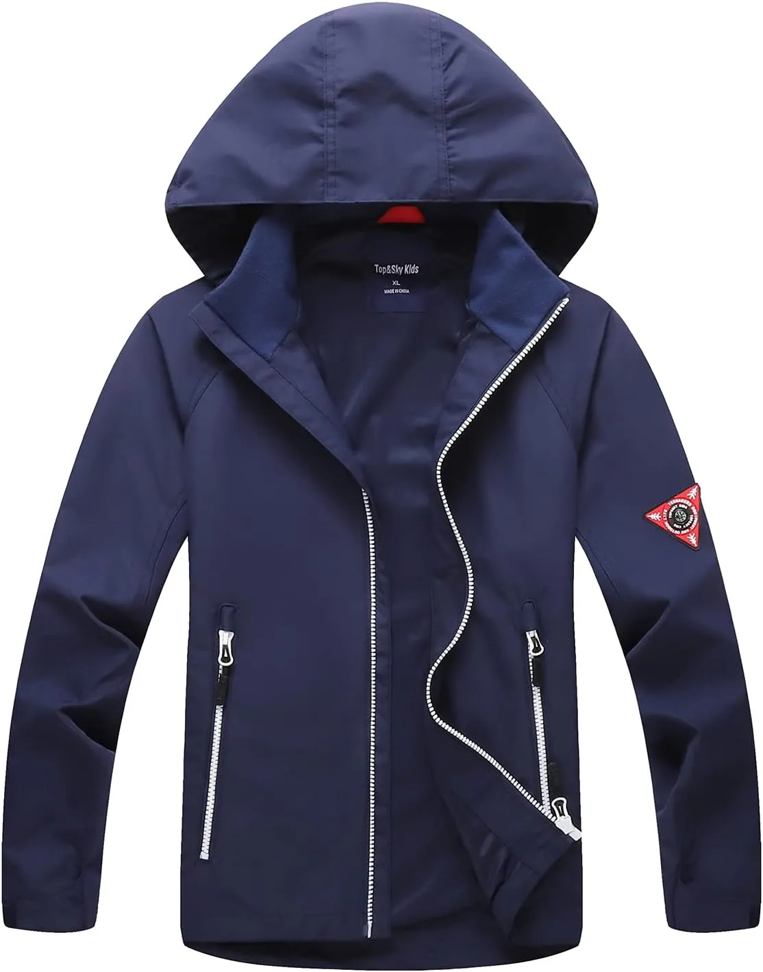 Boys Girls Waterproof Jackets, Windbreaker Rain Coats for children, Lightweight Windproof Outdoor Raincoat kids