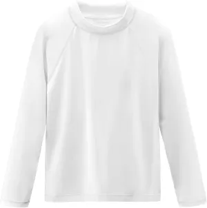 Boys Rash Guard Long Sleeve Sun Protection UPF50  T Shirts Rashguard Swim Fishing Surf ShirtsQuick Dry Cool Beach for Kids White 5T