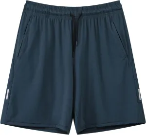 Boys Shorts Men's Workout Running Shorts Quicks Dry Lightweight Gym Shorts with Zip Pockets