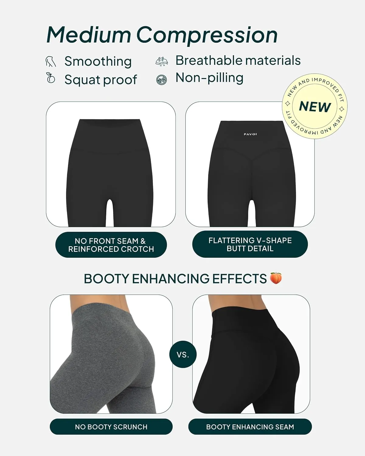 Buttery Soft Workout Leggings for Women - High Waisted No Front Seam Gym Leggings Yoga Pants - FlexFlow