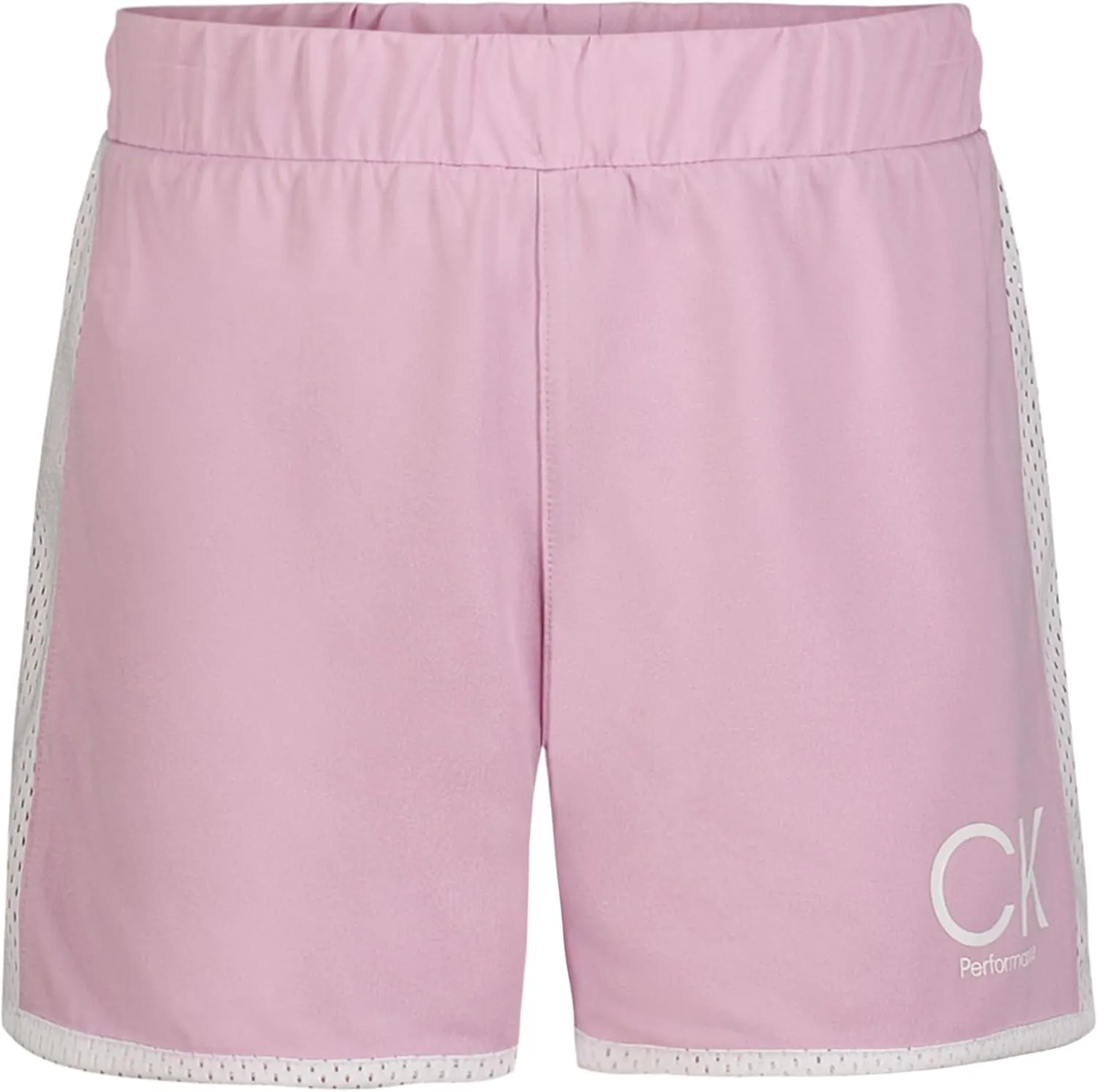 Calvin Klein Girls' Performance Running Shorts, Quick-Drying Mesh, Elastic Waistband & Pull-on Style
