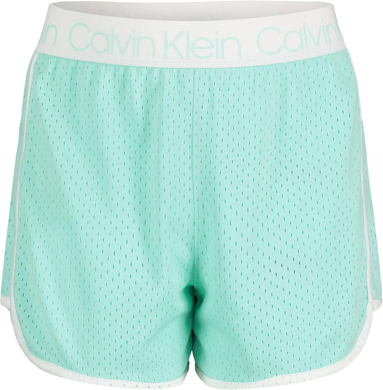 Calvin Klein Girls' Performance Running Shorts, Quick-Drying Mesh, Elastic Waistband & Pull-on Style