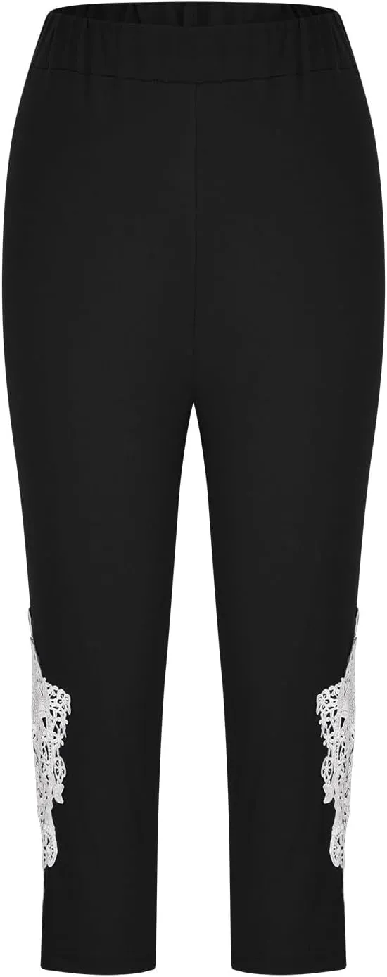 Capri Yoga Leggings for Women High Waisted Leggings Tummy Control Leggings Workout Gym Leggings Fashion Leggings
