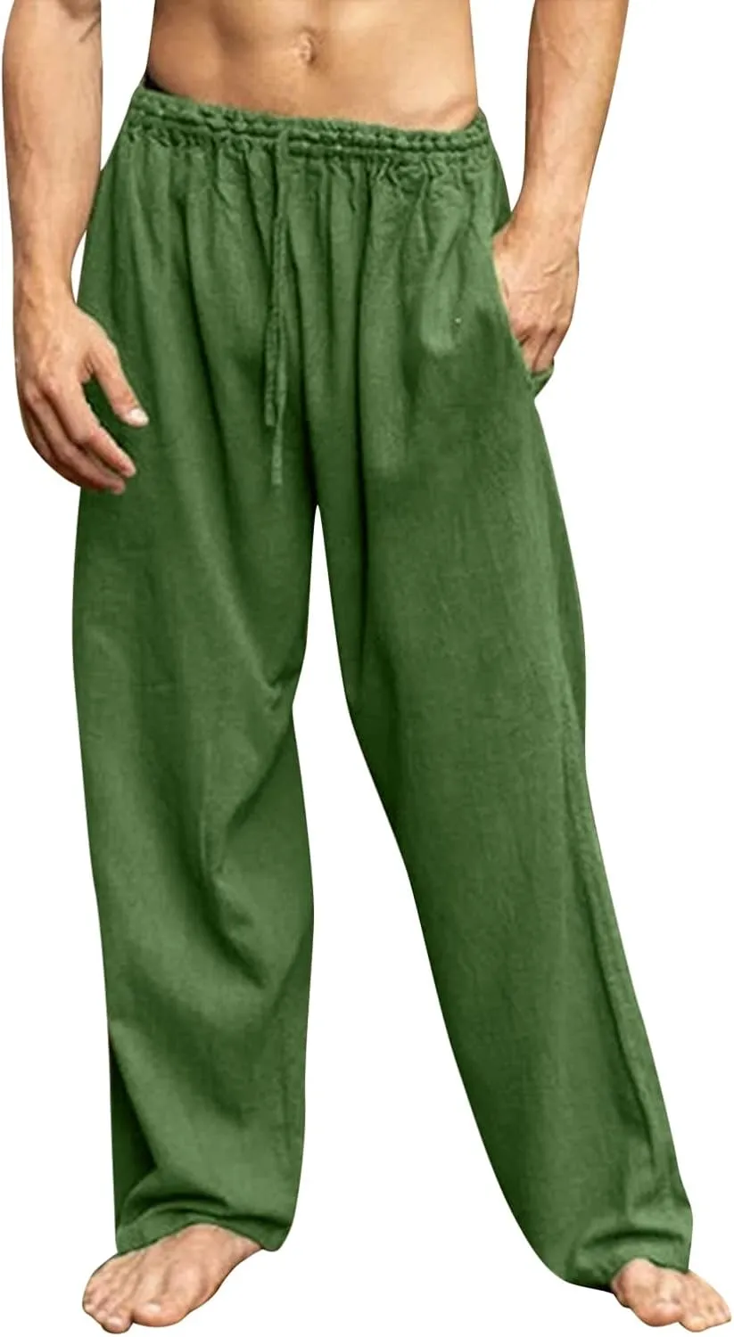 Cargo Pants for Men Baggy Elastic Waist Outdoor Pants Sweatpants for Men Workout Pants for Jogging Gym Hiking Running