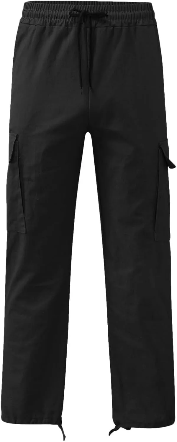 Cargo Pants for Men, Mens Cargo Pants Casual Joggers Athletic Pants Cotton Loose Straight Sweatpants with Pockets