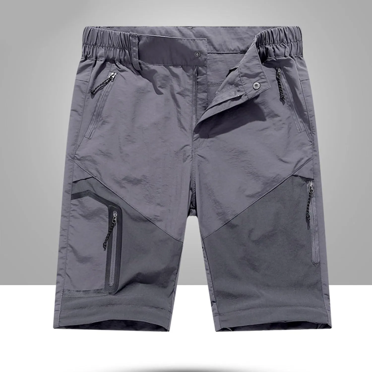 Cargo Pants for Men Wide Leg Pockets Elastic Waist Slim Legs Breathable Leisure Style Summer Comfy Fashion Trousers