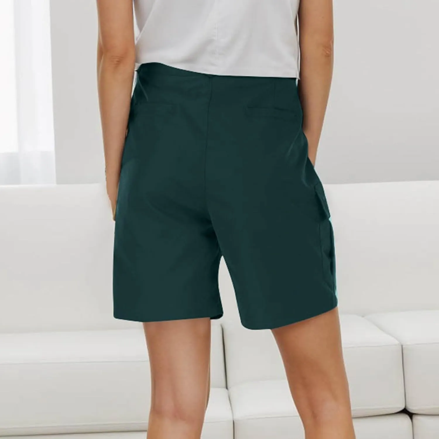 Cargo Shorts for Women Casual Summer Pants Chino Shorts Lightweight Sport Shorts Elastic Waist Boxer Short Yoga Short