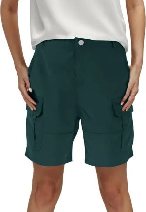 Cargo Shorts for Women Casual Summer Pants Chino Shorts Lightweight Sport Shorts Elastic Waist Boxer Short Yoga Short
