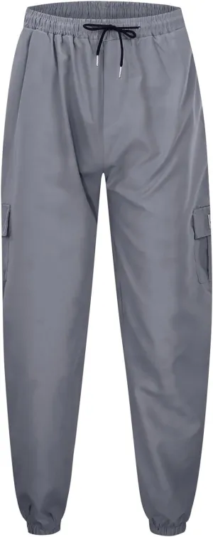 Cargo Sweatpants for Men Relaxed Fit Stretch Waist Athletic Joggers Casual Plus Size Solid Drawstring Athletic Chino Pants