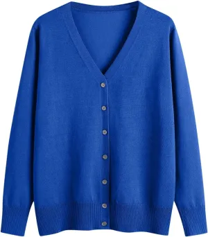 Cashmere Sweaters for Women V Neck Cardigan Sweater Trendy Knit Sweaters Casual Long Sleeve Tops Button Down Shirts