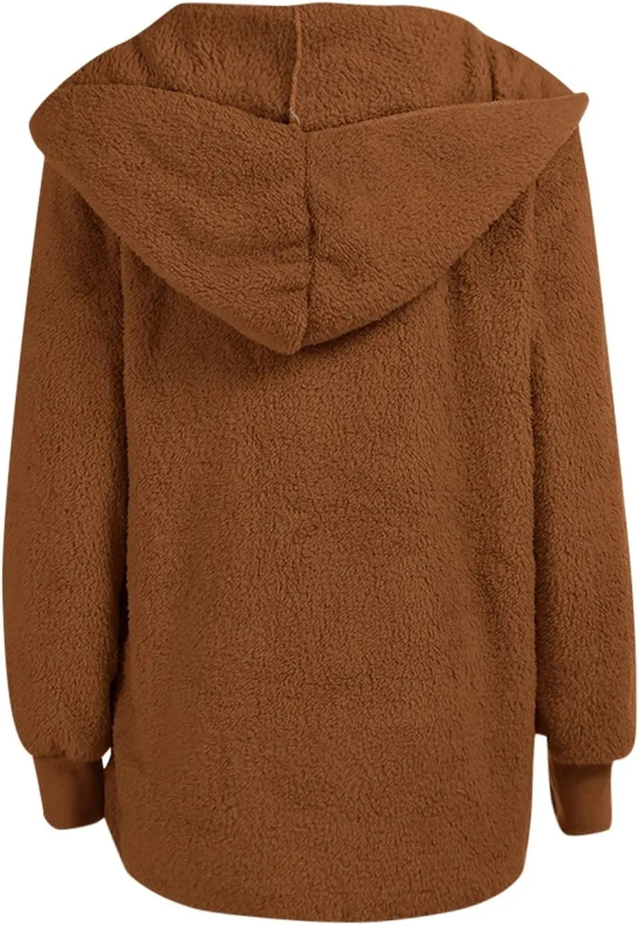 ChicCrate Winter Coats for Women Fleece Sherpa Jacket Warm Plain Hoodie Button Down Long Sleeve Shirts Cute Tops with Pockets