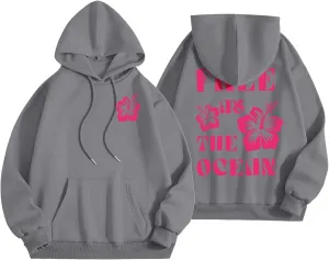 Christmas Hoodies for Women Graphic Cute Sweaters Long Sleeve Sweatshirt Pullover with Pocket