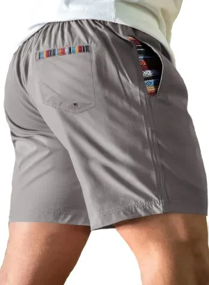 Comdecevis Men's Athletic Shorts 6" Quick-Dry 4-Way Stretch Color Block Elastic Waist Summer Beach Swimming Shorts