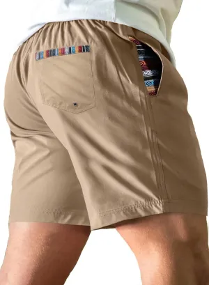Comdecevis Men's Athletic Shorts 6" Quick-Dry 4-Way Stretch Color Block Elastic Waist Summer Beach Swimming Shorts