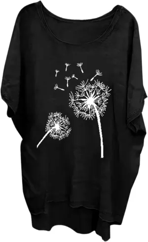 DDAPJ pyju Oversized Tshirts for Women Graphic Tees High Low Tops Loose Fit Short Sleeve Shirts Casual Summer Crewneck Blouse