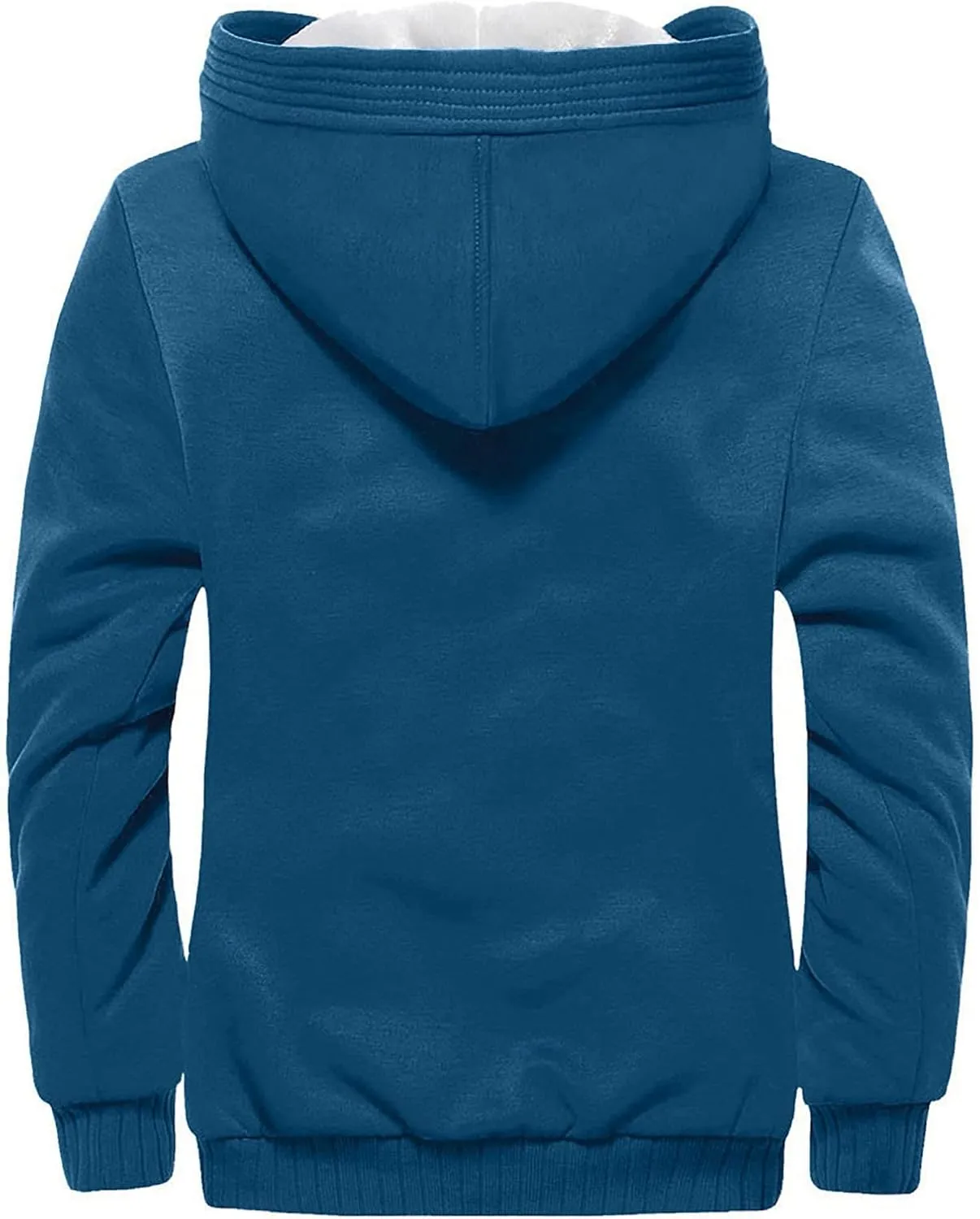 DuDubaby Hoodies for Men Big and Tall Long Sleeve Hoodie Men Winter Warm Fleece Hooded Zipper Sweater Jacket Outwear Coat
