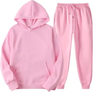 DuDubaby Light Up Sweatshirt For Men Hooded Sports Tracksuit Unisex Two Piece Running Outfits Long Sleeve Pullover Hoodies
