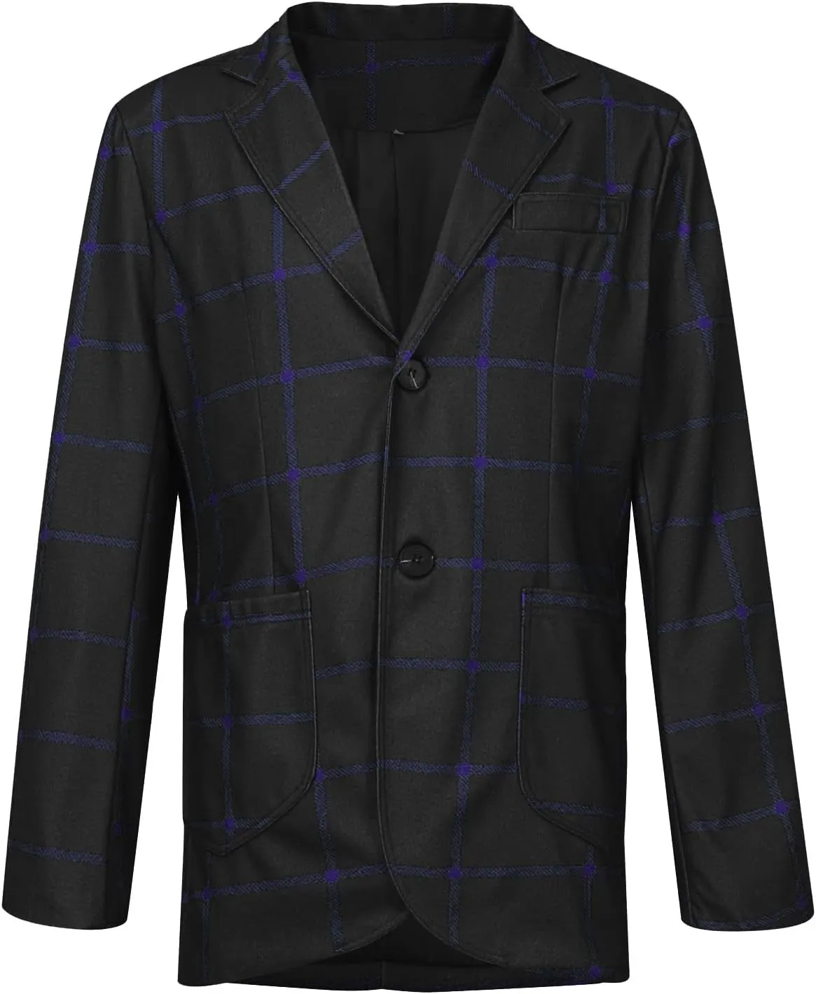 DuDubaby Men's Spring Thin Casual Fashion Loose Single Lapel Breasted Jacket